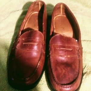 Leather penny loafers